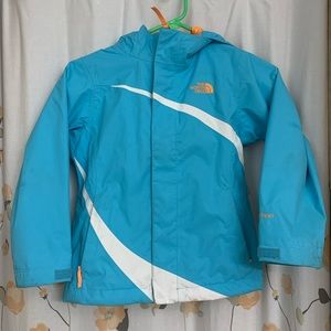 Kids xs blue northface waterproof jacket